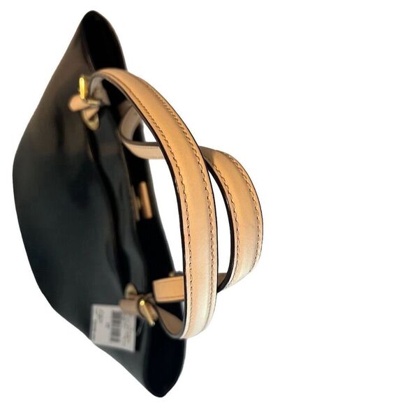 Michael Kors Jet Set Medium Black Patent Leather Tote Shoulder Handbag - Picture 5 of 10